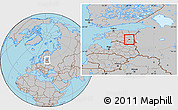 Gray Location Map of Haaslava