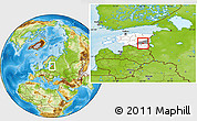 Physical Location Map of Haaslava, highlighted country, highlighted parent region