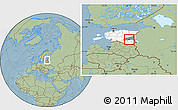 Savanna Style Location Map of Haaslava, highlighted country, highlighted parent region, hill shading
