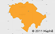 Political Simple Map of Haaslava, single color outside