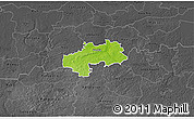 Physical 3D Map of Kambja, darken, desaturated