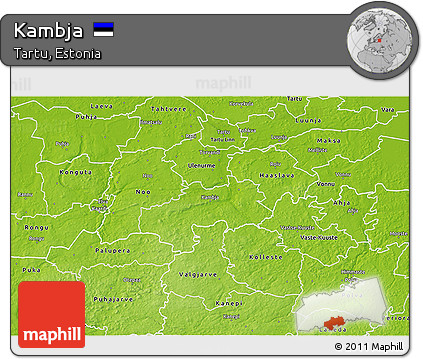 Physical 3D Map of Kambja