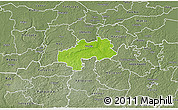 Physical 3D Map of Kambja, semi-desaturated