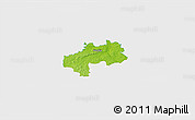 Physical 3D Map of Kambja, single color outside