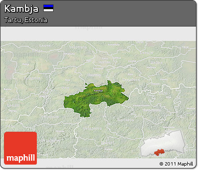 Satellite 3D Map of Kambja, lighten