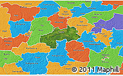 Satellite 3D Map of Kambja, political outside