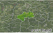 Satellite 3D Map of Kambja, semi-desaturated
