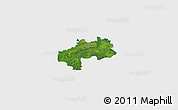 Satellite 3D Map of Kambja, single color outside