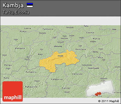 Savanna Style 3D Map of Kambja