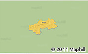 Savanna Style 3D Map of Kambja, single color outside