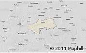 Shaded Relief 3D Map of Kambja, desaturated