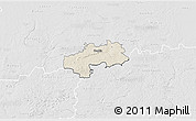 Shaded Relief 3D Map of Kambja, lighten, desaturated
