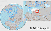 Gray Location Map of Kambja, highlighted country, highlighted parent region