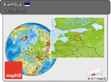 Physical Location Map of Kambja
