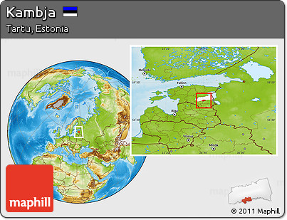 Physical Location Map of Kambja, highlighted parent region