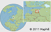 Savanna Style Location Map of Kambja, highlighted parent region