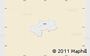 Classic Style Map of Kambja, single color outside