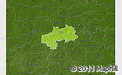 Physical Map of Kambja, darken