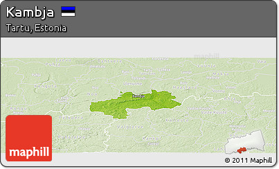 Physical Panoramic Map of Kambja, lighten
