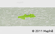 Physical Panoramic Map of Kambja, lighten, semi-desaturated