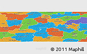 Political Panoramic Map of Kambja