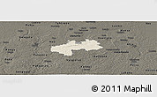 Shaded Relief Panoramic Map of Kambja, darken