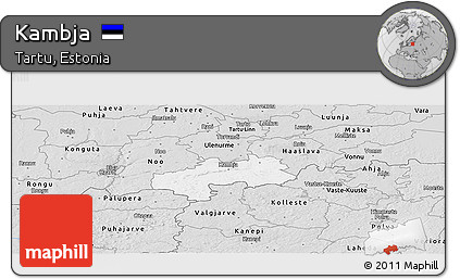 Silver Style Panoramic Map of Kambja