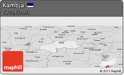 Silver Style Panoramic Map of Kambja