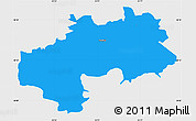 Political Simple Map of Kambja, single color outside