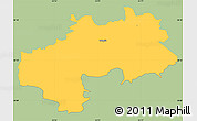 Savanna Style Simple Map of Kambja, single color outside