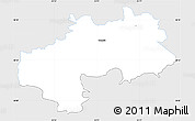 Silver Style Simple Map of Kambja, single color outside