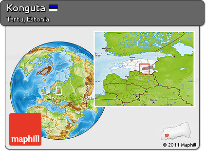 Physical Location Map of Konguta, highlighted country, highlighted parent region