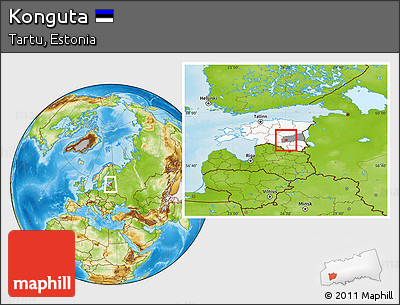 Physical Location Map of Konguta, highlighted country, highlighted parent region