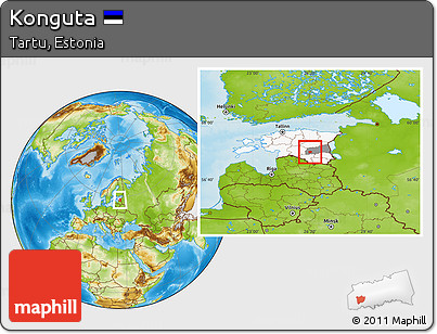 Physical Location Map of Konguta, highlighted country, highlighted parent region