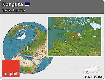 Satellite Location Map of Konguta