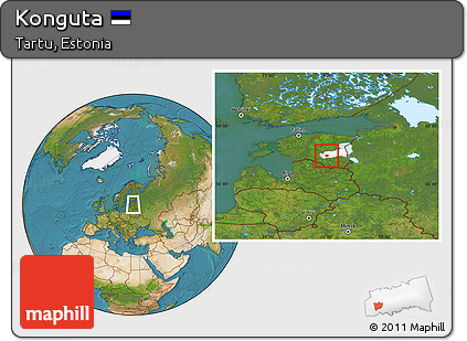 Satellite Location Map of Konguta, highlighted parent region