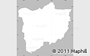 Gray Simple Map of Konguta, single color outside
