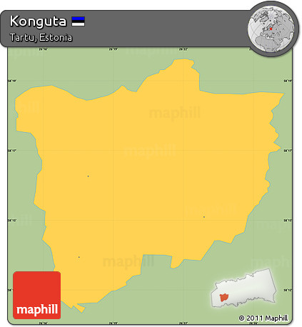 Savanna Style Simple Map of Konguta, single color outside