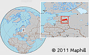 Gray Location Map of Tartu