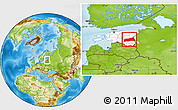 Physical Location Map of Tartu, highlighted country