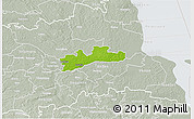 Physical 3D Map of Luunja, lighten, semi-desaturated