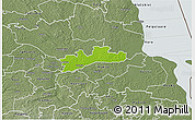 Physical 3D Map of Luunja, semi-desaturated