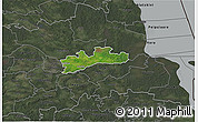 Satellite 3D Map of Luunja, darken, semi-desaturated