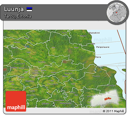 Satellite 3D Map of Luunja