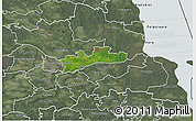 Satellite 3D Map of Luunja, semi-desaturated