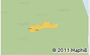 Savanna Style 3D Map of Luunja, single color outside