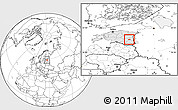 Blank Location Map of Luunja, highlighted country