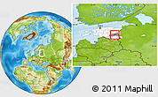 Physical Location Map of Luunja, highlighted country, highlighted parent region