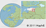 Savanna Style Location Map of Luunja, highlighted country, highlighted parent region