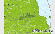 Satellite Map of Luunja, physical outside
